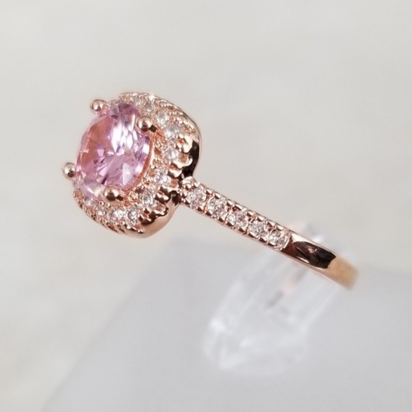 18k Over Sterling Pink Ring - Picture 4 of 8